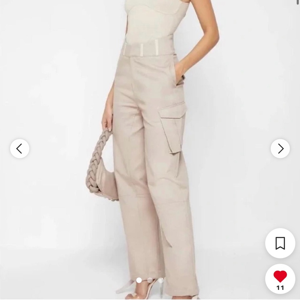 Maniere De Voir Women's Cream and Tan Trousers